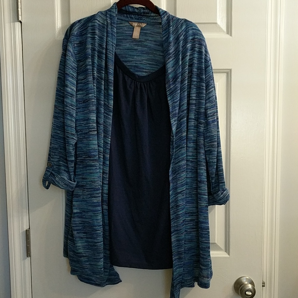 3/4 sleeve Navy tone tunic